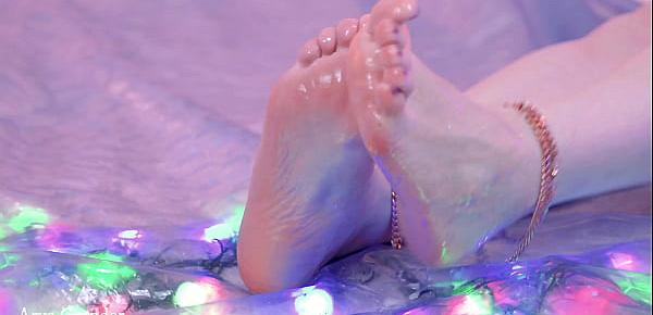  Sexy feet with Candy, foot fetish and food fetisch free porn close up video